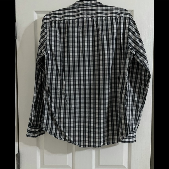 ❌ SOLD ❌ Theory flannel (black, white, and grey) - men’s size small - Picture 2 of 3